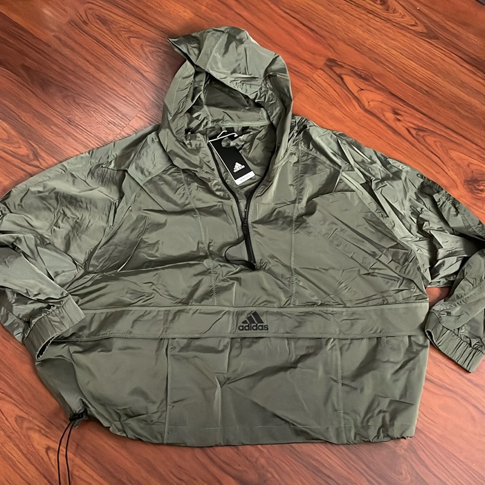 New Woman’s cropped wind.rdy jacket lightweight legacy green sz 2XL FI0586 NWT